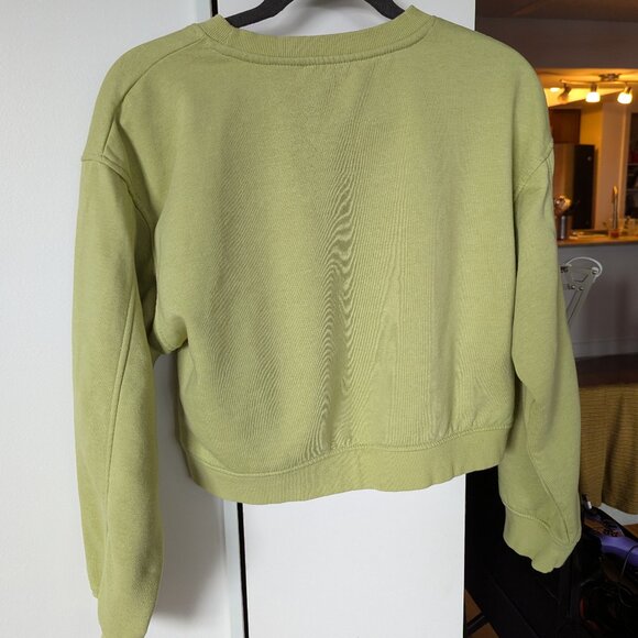 Zara Light Green Cropped Sweater - Picture 4 of 5